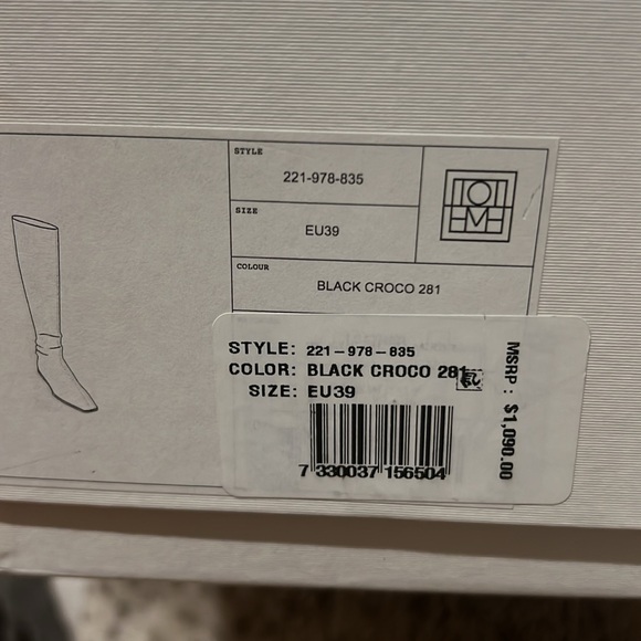 TOTEME CROC over the knee EU sz 9- Beautiful boots brand new run more like 8/8.5 - Picture 8 of 9